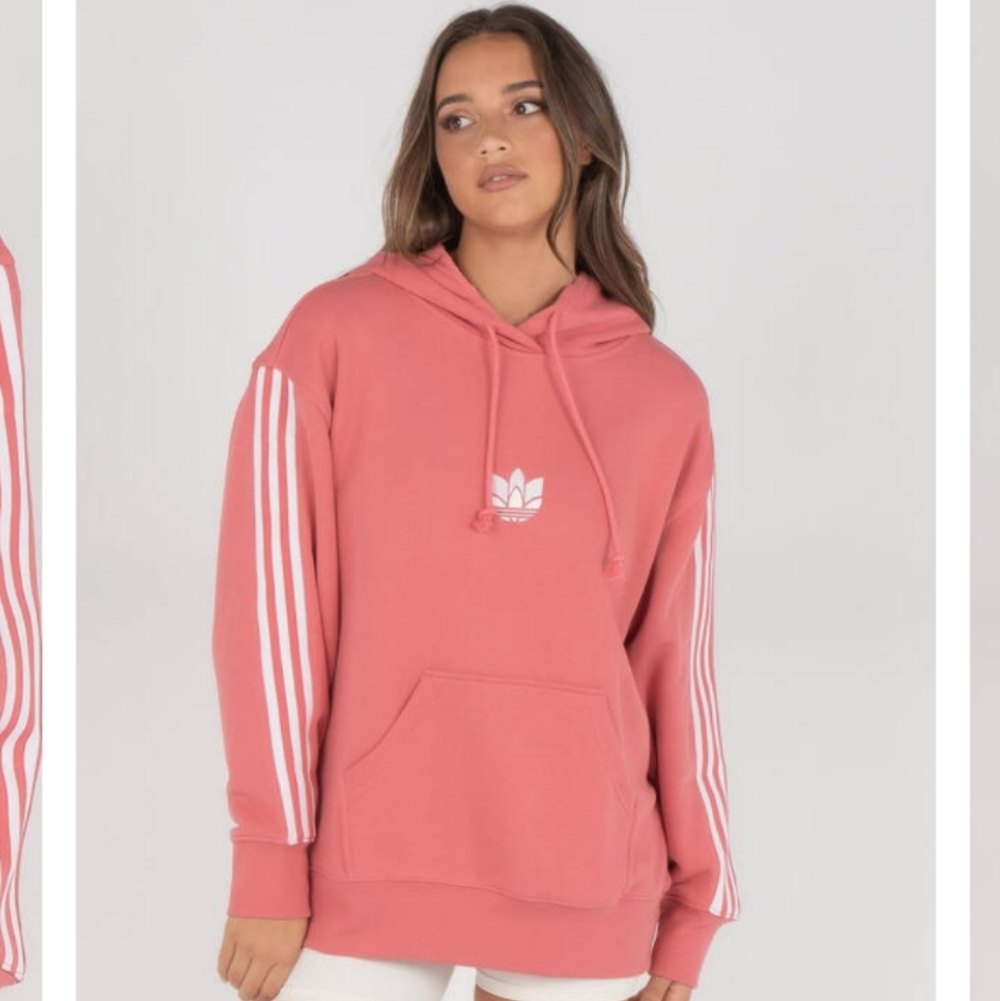 Adidas Originals Hazy Rose Logo Hoodie Sz Small